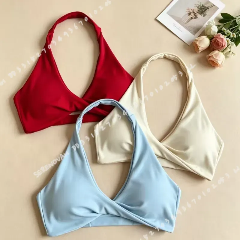 Women Halter Twist Front Open  - огляд і ціна Pilates Yoga Top